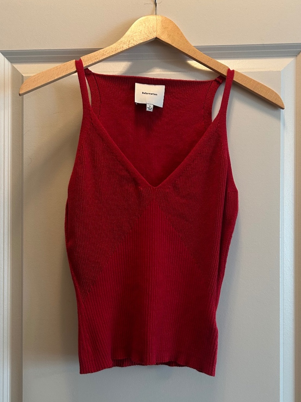 Reformation Peony ribbed sweater tank